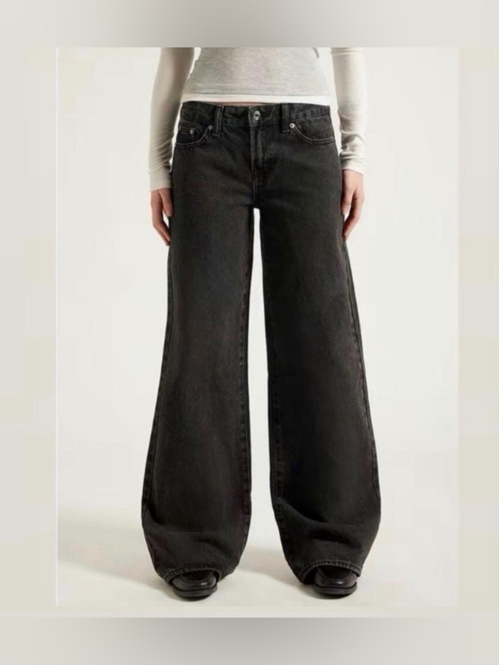 Pacsun black wide leg jeans